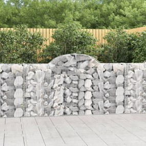 Cesti Gabbioni ad Arco 25 pz 200x30x100/120 cm Ferro Zincato