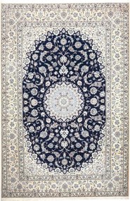 Nain Tappeto persiano 320 x 210 Blu (Iran) Annodato A Mano
