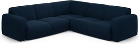 Divano angolare blu scuro in tessuto bouclé (angolo variabile / a L) Molino - Micadoni Home