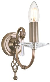 Applique Classica Aegean Acciaio Ottone Anticato 1 Luce E14