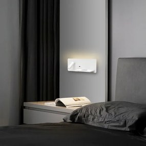 Immax 08285L-LED Applique con ripiano, USB e ricarica wireless LED/3W/230V + LED/3W