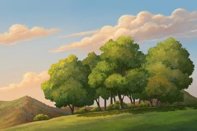 Carta da parati – Paesaggio verde