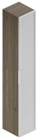 Colonna per mobile bagno Quadra 1 anta P 30 x L 30 x H 180 cm rovere cotto/bianco opaco laccato mdf