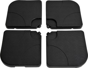 Base per Ombrellone da Giardino 60 Kg a Croce in Plastica 50x50x7.5 cm...