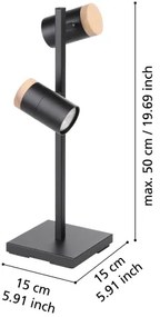 Eglo 390069 - Lampada da tavolo LED CARTAGENA 2xGU10/4,5W/230V 3000K