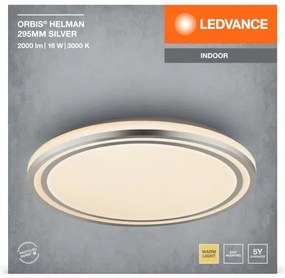 Ledvance - Plafoniera LED ORBIS HELMAN LED/16W/230V diametro 29,5 cm argento