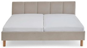 Letto matrimoniale imbottito beige rete non inclusa 180x200 cm Joker – Meise Möbel