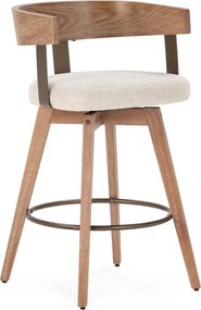 Set di sbagelli da bar color crema/di colore naturale in imbottito con braccioli 2 pz Ilia – MOME