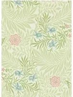 Tapete Larkspur von Morris & Co. - Green/ Coral