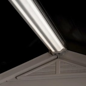 Casetta Da Giardino In Resina 256,5x182x243H Cm Factor 8x6 Beige Keter Con Mensole