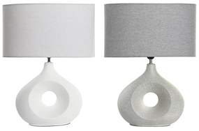 Lampada da tavolo DKD Home Decor Grigio Bianco Gres 220 V 50 W (44 x 21 x 57 cm) (2 Unità)