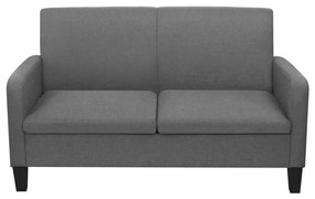 Divano a 2 posti 135x65x76 cm grigio scuro