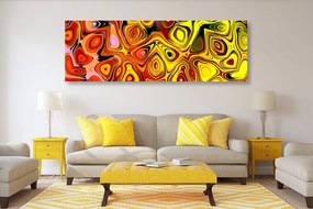 Quadro su tela – Arte creativa in sfumature di rosso e giallo
