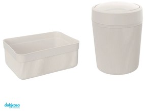 Accessori D'Appoggio "Colorado" Set 2 Pezzi In Plastica Bianco