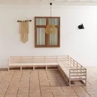 Set Divani da Giardino 9 pz in Legno Massello di Pino 3075844