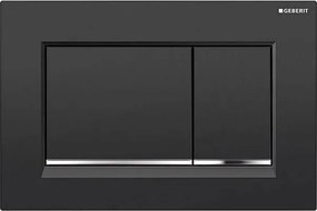 Geberit 115.883.KM.1 - Pulsante di scarico Sigma30 24,6 x 16,4 cm nero/cromo lucido