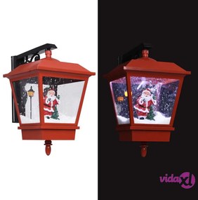vidaXL Lampada Natalizia da Parete LED e Babbo Natale Rossa 40x27x45cm
