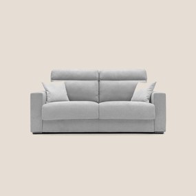 Nikita Divano letto matrimoniale con schienale morbido alto e rivestimento T02 grigio chiaro