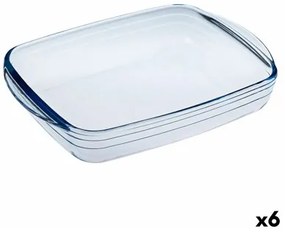 Stampo da Forno Ô Cuisine Ocuisine Vidrio Rettangolare Trasparente Vetro 28 x 20 x 5 cm (6 Unità)