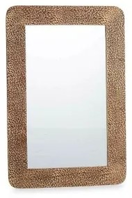 Specchio da parete Marrone Legno di mango Fogli 90 x 60 x 2 cm