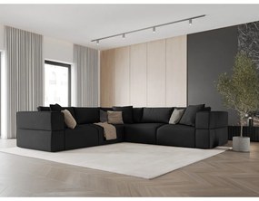 Divano angolare nero variabile Esther - Milo Casa