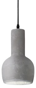 Sospensione Industrial-Minimal Oil-3 Metallo Cemento Grigio 1 Luce E27