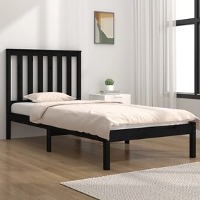 Giroletto İn Legno Massello Nero 75x190 Cm Small Single /
