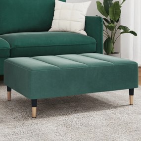 Poggiapiedi verde scuro 77x55x31 cm in velluto