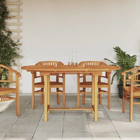 Tavolo giardino estensibile 110-160x80x75cm legno massello teak