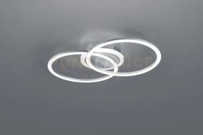 Plafoniera venida led  doppio cerchio aluminio con luce centrale re...