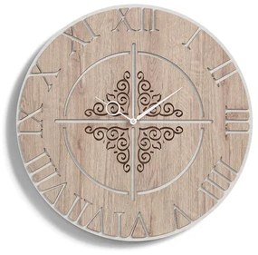 Orologio da parete tondo D50 ROMA moderno in legno laminato TTE