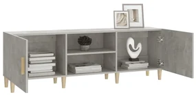 Mobile porta tv grigio cemento 150x30x50cm in legno multistrato