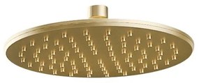 Kamalu - soffione per doccia tondo in acciaio finitura oro diametro 20cm | kam-arte oro