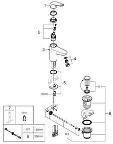 GROHE 24322001 - Miscelatore lavabo SWIFT DN 15 cromato lucido