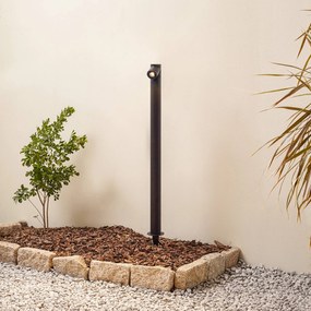 Lindby Lampione a LED Luzian, altezza 80 cm, nero, picchetto a terra