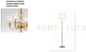 Piantana tebe ambra e oro 1 luce attacco e27 d.40cm