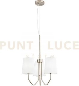Lampadario a sospensione sally nickel 3 luci attacco e14 50x150cm i...
