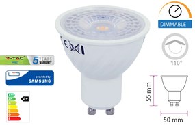 Lampada Led GU10 Dimmerabile 6,5W 110 Gradi 220V Bianco Caldo 3000K Chip Samsung Garanzia 5 Anni SKU-21198