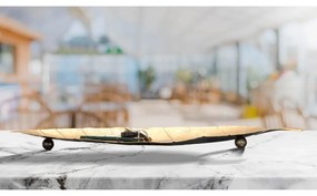 Vassoio decorativo in metallo 11x38 cm Foglia - Mauro Ferretti