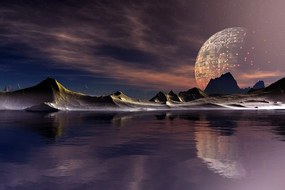 Carta da parati – Pianeta futuristico