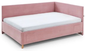 Letto da bambini con sponde rosa imbottito rete non inclusa 120x200 cm Cool – Meise Möbel