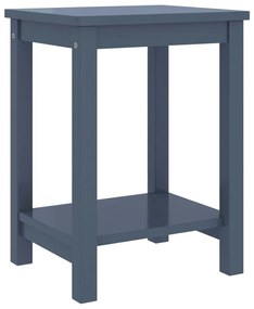 Comodino Grigio Chiaro 35x30x47 Cm İn Legno Massello Di Pino /