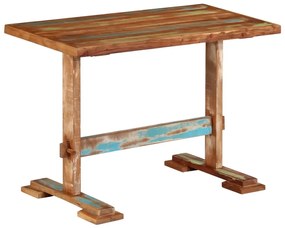 Tavolo Da Pranzo 110x55x78 Cm İn Legno Massello Di Recupero /