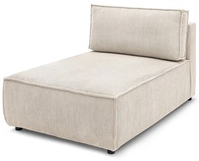 Modulo divano in velluto a coste variabile crema Nihad modular - Bobochic Paris