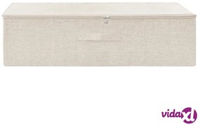 vidaXL Scatola Portaoggetti in Tessuto 70x40x18 cm Crema