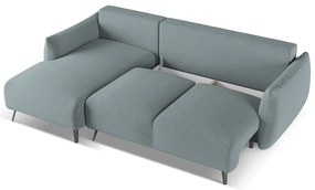 Divano angolare azzurro (con penisola a sinistra) Malie – Makamii