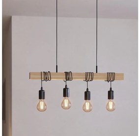Eglo 32916 - Lampadario a sospensione con filo TOWNSHEND 4xE27/60W/230V