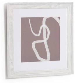 Kave Home - Quadro Llucia marrone e bianco 40 x 40 cm