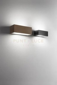 Applique alluminio colore corten opaco step 2 luci attacco e14 l.22...