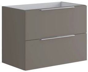 Base per mobile bagno Brera 2 cassetti P 45.5 x L 79.5 x H 60 cm laccato opaco grigio londra